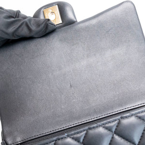CHANEL CLASSIC FLAP MINI RECTANGULAR TOP HANDLE BAG LAMBSKIN GHW (MICROCHIP)