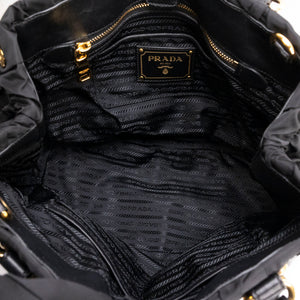 PRADA TESSUTO GAUFRE TOTE BLACK GHW