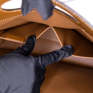 BURBERRY WORLD OF THE POCKET MEDIUM CANVAS WITH LEATHER GHW