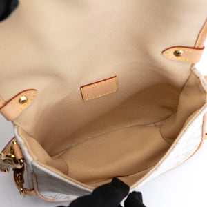 LOUIS VUITTON SAUMUR BB OTHER MONOGRAM CANVAS MASTIC CREAM GHW (MICROCHIP)