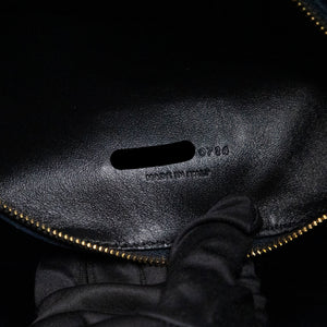 SAINT LAURENT LE 5 A 7 SUPPLE LARGE SMOOTH CALFSKIN BLUE GHW