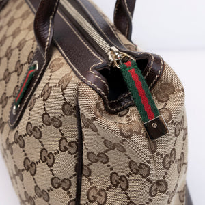 GUCCI GG CANVAS PRINCY TOTE BAG BEIGE GHW