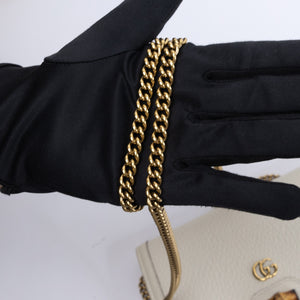 GUCCI DIANA MINI BAG WITH BAMBOO WHITE LEATHER GHW