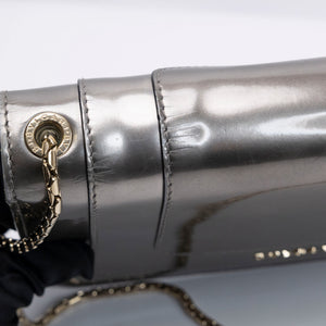 BVLGARI SERPENTI FOREVER SHOULDER BAG SILVER METALLIC LEATHER SHW