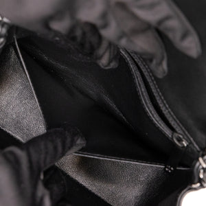 CHANEL MINI SQUARE FLAP BAG LAMBSKIN SO BLACK (MICROCHIP)
