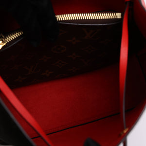 LOUIS VUITTON NEO NOE BROWN/ RED POUDRE MONOGRAM CANVAS GHW