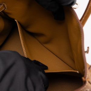 HERMES BIRKIN 25 GOLD TOGO SHW STAMP K
