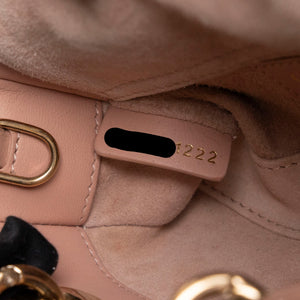 CHRISTIAN DIOR D-JOY MICRO BAG PINK LAMBSKIN LEATHER LGHW