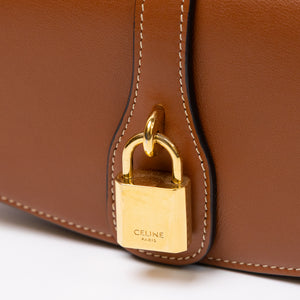CELINE CLUTCH ON STRAP TABOU CALFSKIN TAN GHW