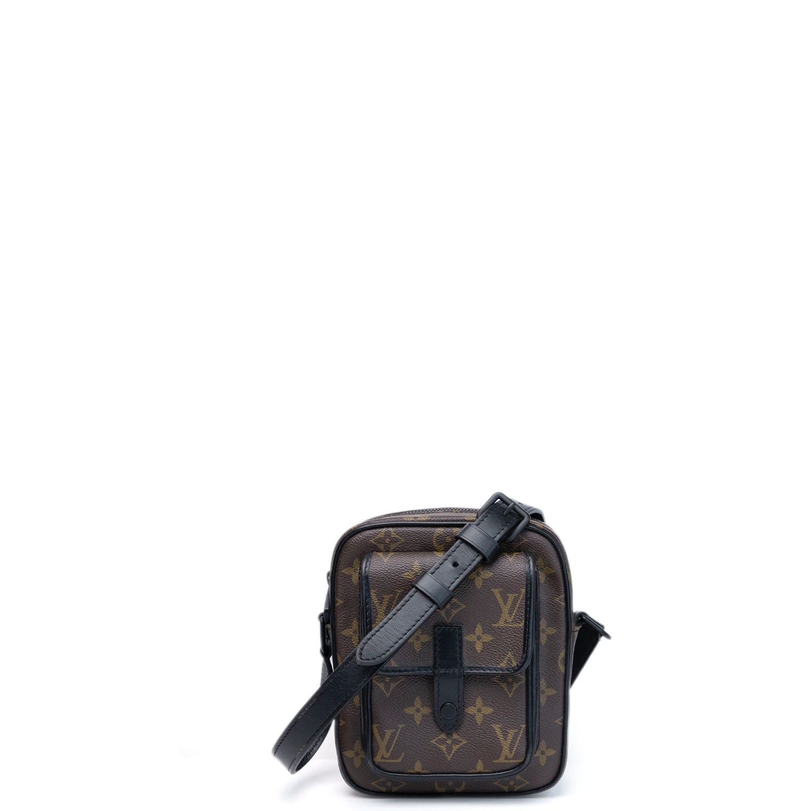 LOUIS VUITTON CHRISTOPHER WEARABLE WALLET MONOGRAM BLACK HARDWARE (MICROCHIP)