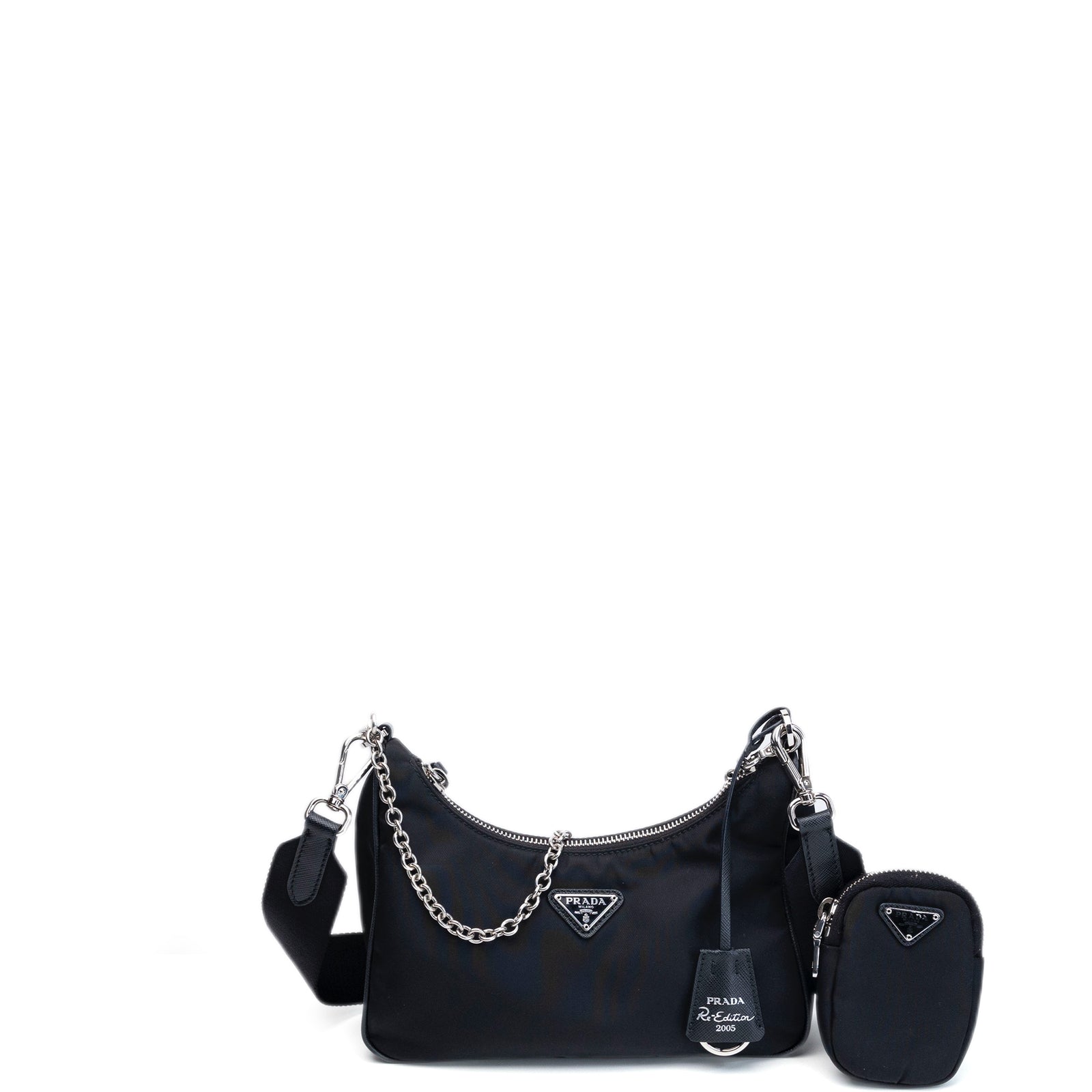 PRADA RE-EDITION 2005 SHOULDER BAG RE-NYLON BLACK SHW