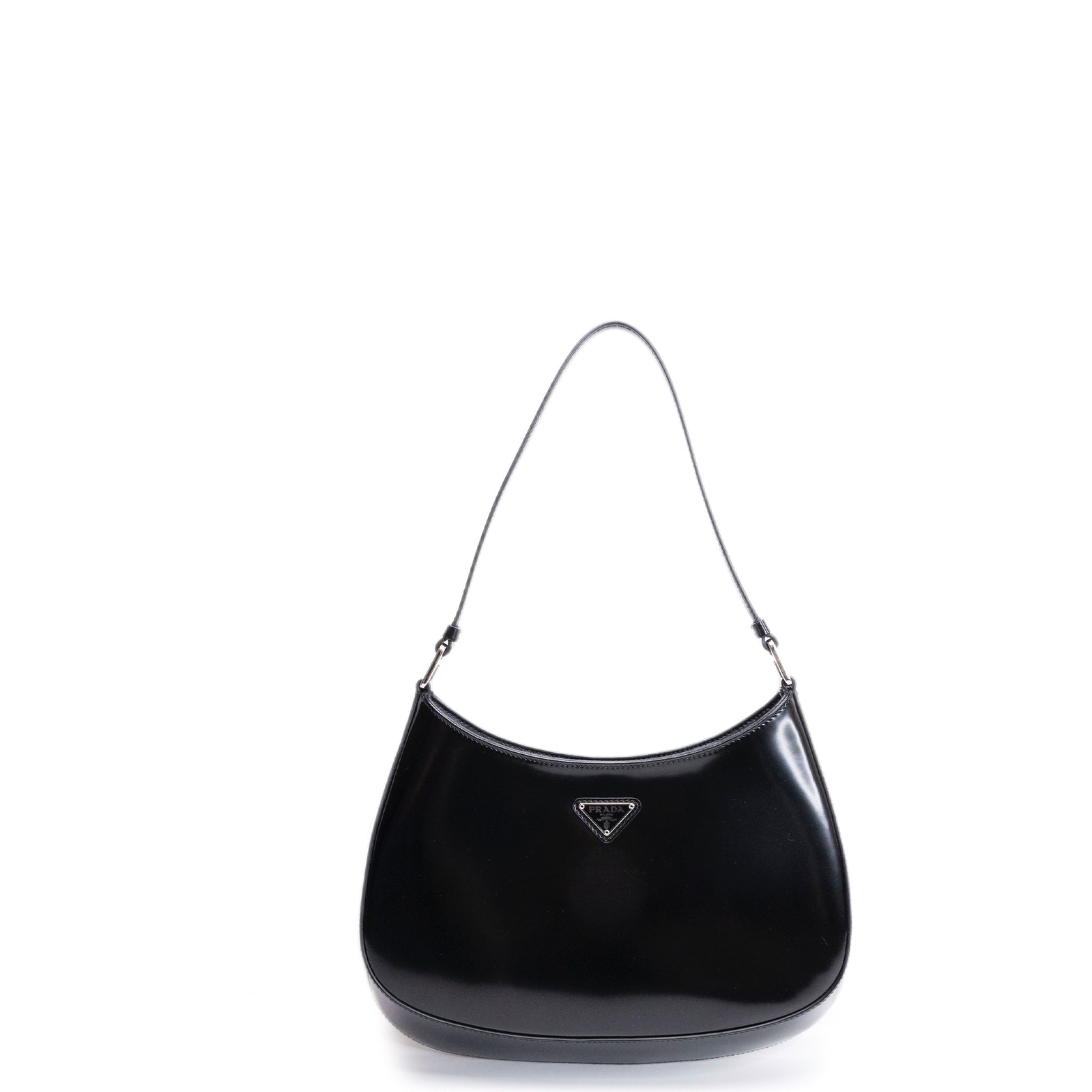 PRADA CLEO BAG BLACK CALFSKIN LEATHER SHW