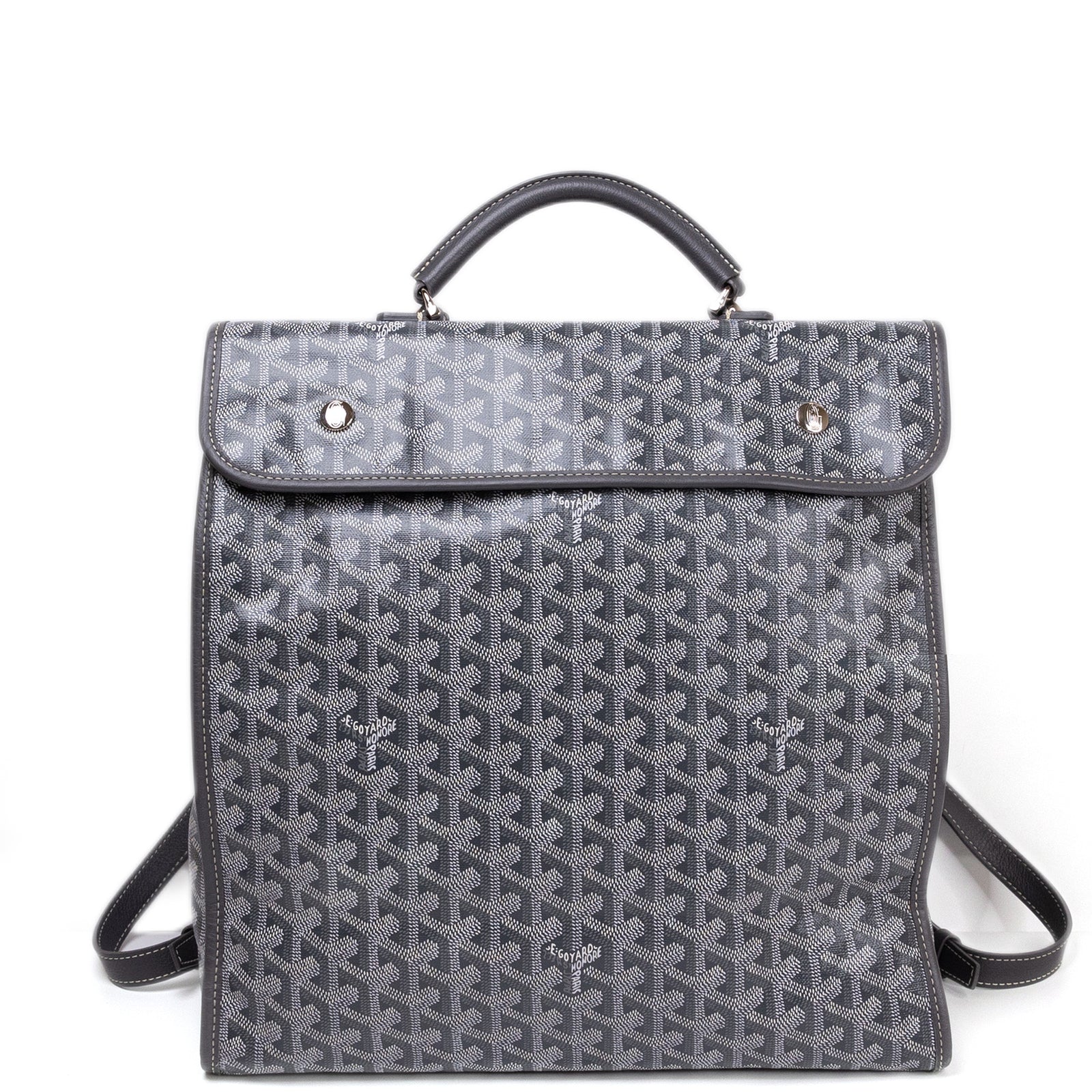GOYARD SAINT LEGER BACKPACK GOYARDINE CANVAS GREY