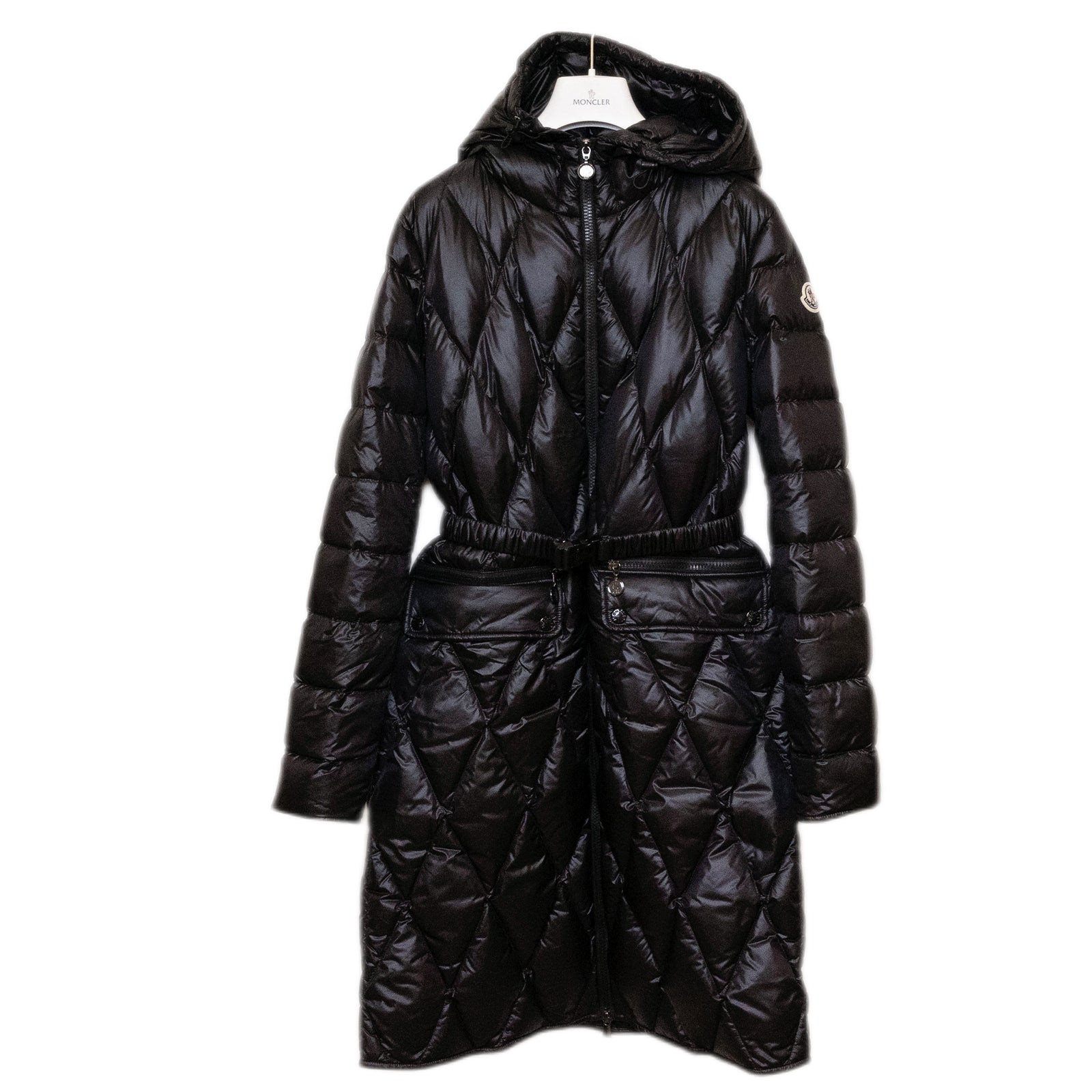 MONCLER SERILONG RECYCLED NYLON LONG COAT SIZE 2