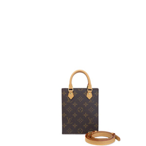 LOUIS VUITTON PETIT SAC PLAT MINI BAG MONOGRAM CANVAS GHW (MICROCHIP)
