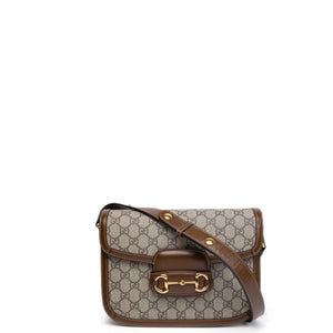 GUCCI HORSEBIT 1955 SHOULDER BAG BEIGE SUPREME CANVAS GHW