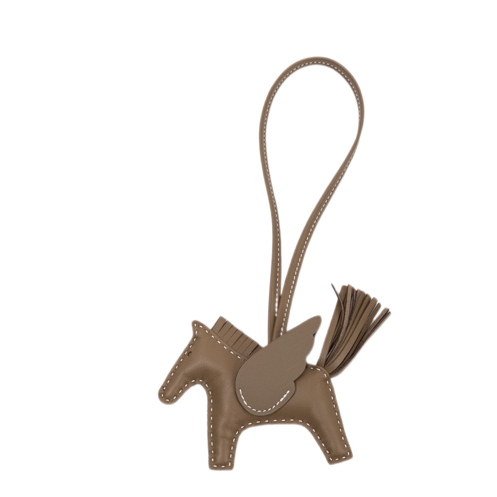 HERMES RODEO PEGASE PM BAG CHARM BROWN SYLVESTRE STAMP K