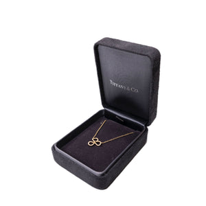 TIFFANY & CO. 18K ROSE GOLD DIAMOND SMALL PAPER FLOWERS PENDANT NECKLACE