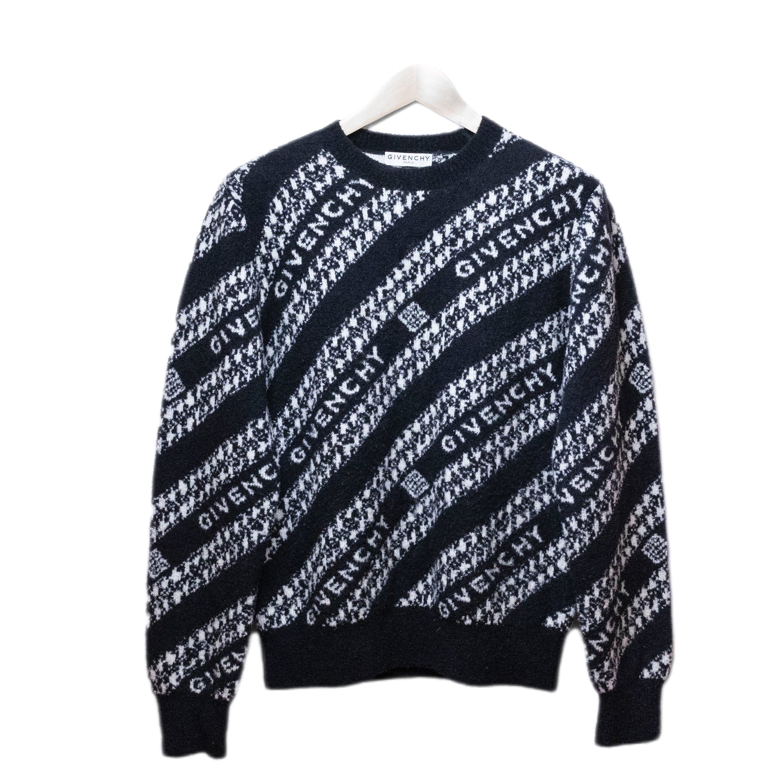 GUCCI CHAIN SWEATER BLACK & WHITE CASHMERE