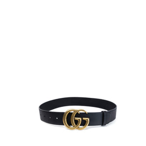 GUCCI GG MARMONT BLACK LEATHER BELT GHW 70 CM