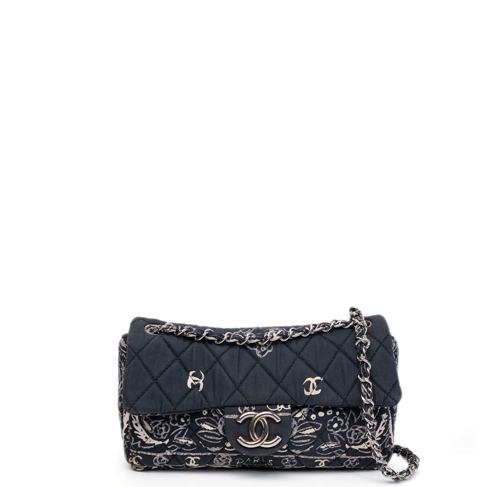 CHANEL BANDANA PRINT QUILTED FLAP BAG FABRIC MULTICOLOUR SHW
