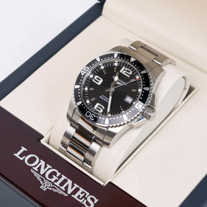 LONGINES HYDROCONQUEST AUTOMATIC WATCH , 41MM , STAINLESS STEEL AND CERAMIC BEZEL, L3.742.4