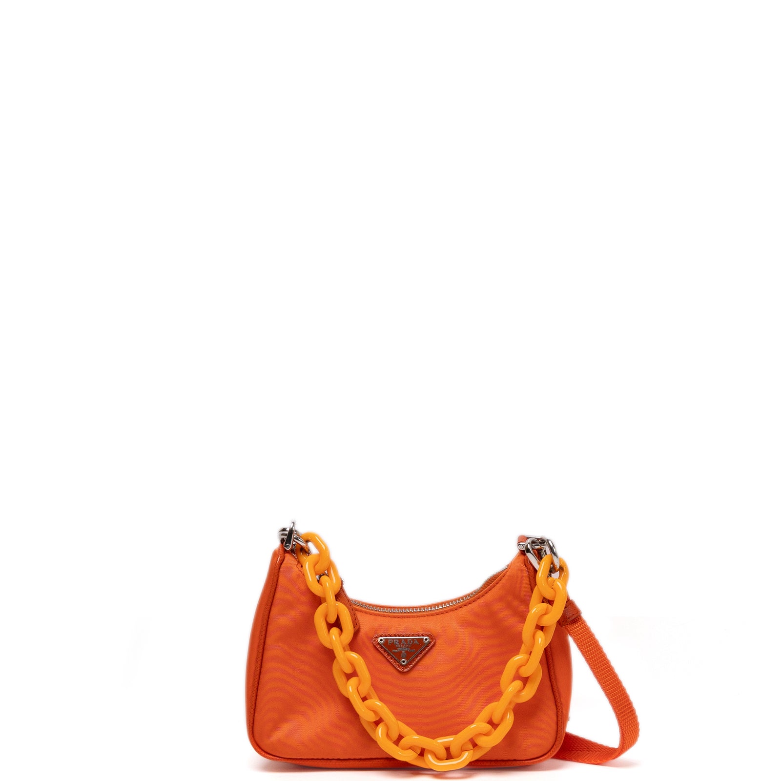 PRADA MINI HOBO NYLON ORANGE SHW