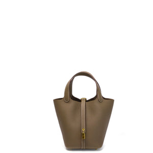 HERMES PICOTIN LOCK 18 ETOUPE GHW STAMP G