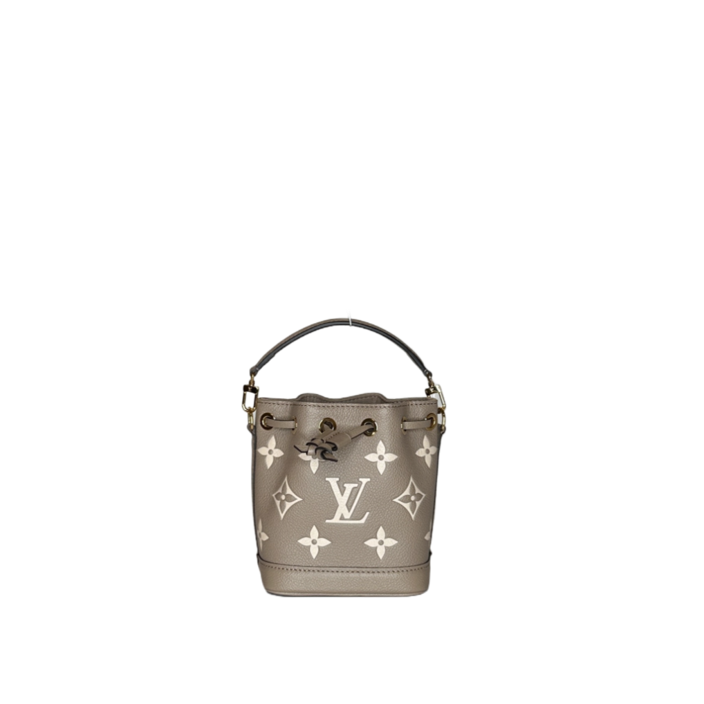 LOUIS VUITTON NANO NOE BICOLOUR MONOGRAM EMPREINTE LEATHER
