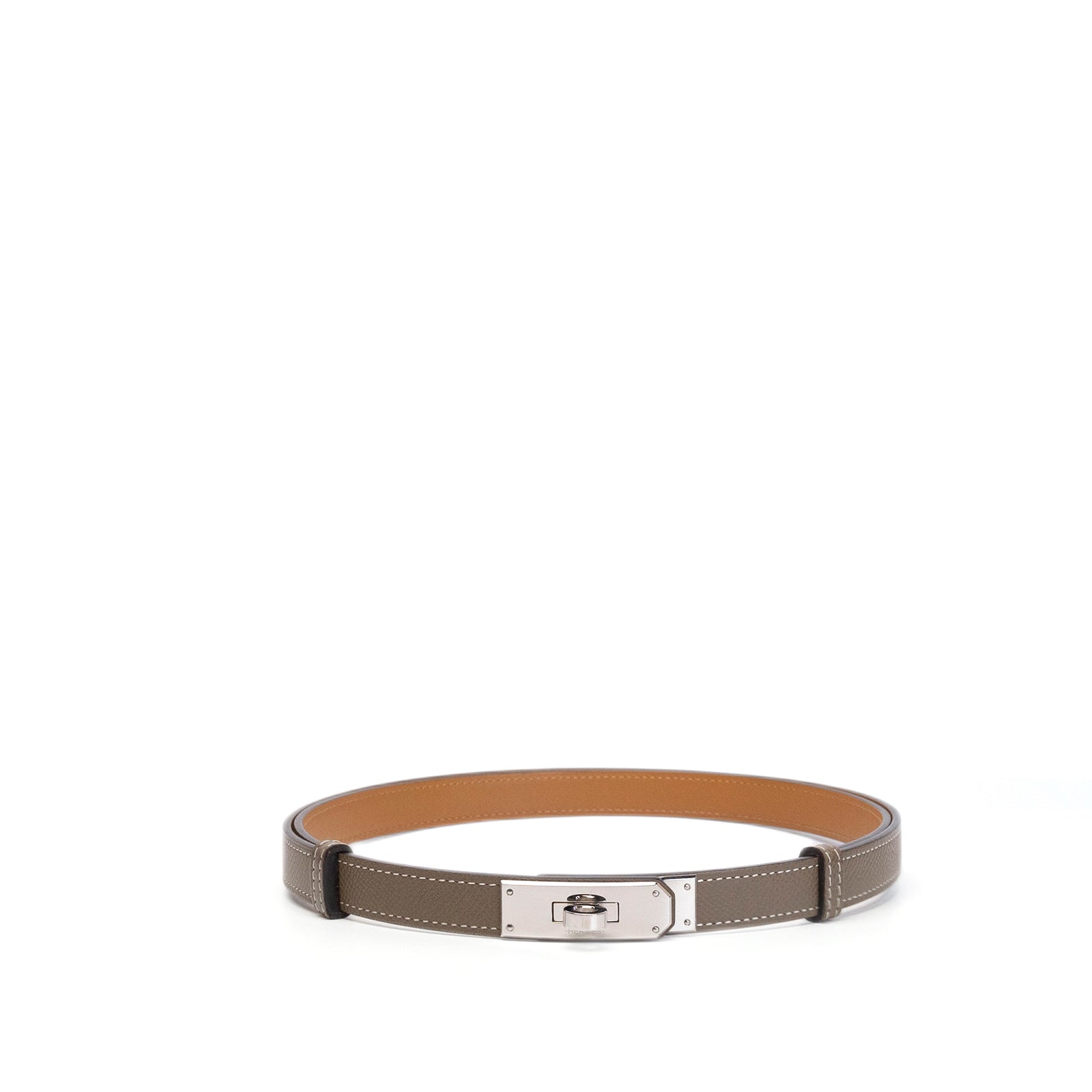 HERMES KELLY 18 BELT ETOUPE GHW STAMP B