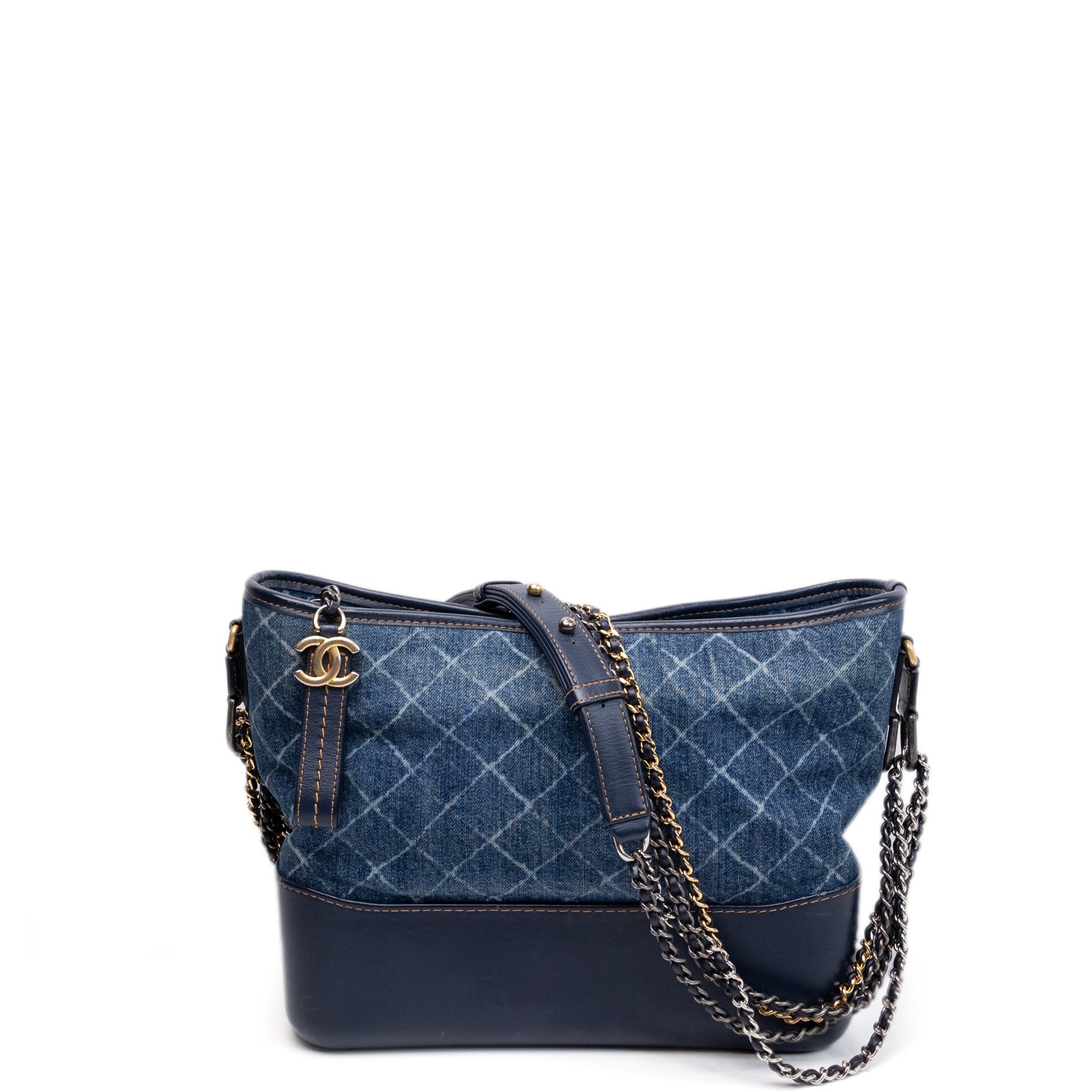 CHANEL GABRIELLE HOBO BAG DENIM / LEATHER MULTICOLOURED HARDWARE