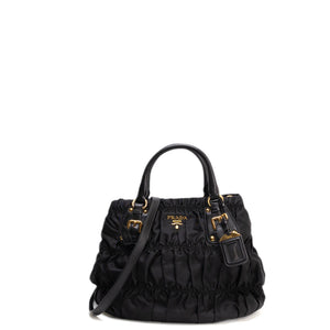 PRADA TESSUTO GAUFRE TOTE BLACK GHW