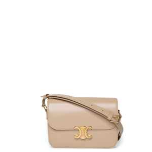 CELINE CLASSIQUE TRIOMPHE BAG SHINY CALFSKIN BEIGE GHW
