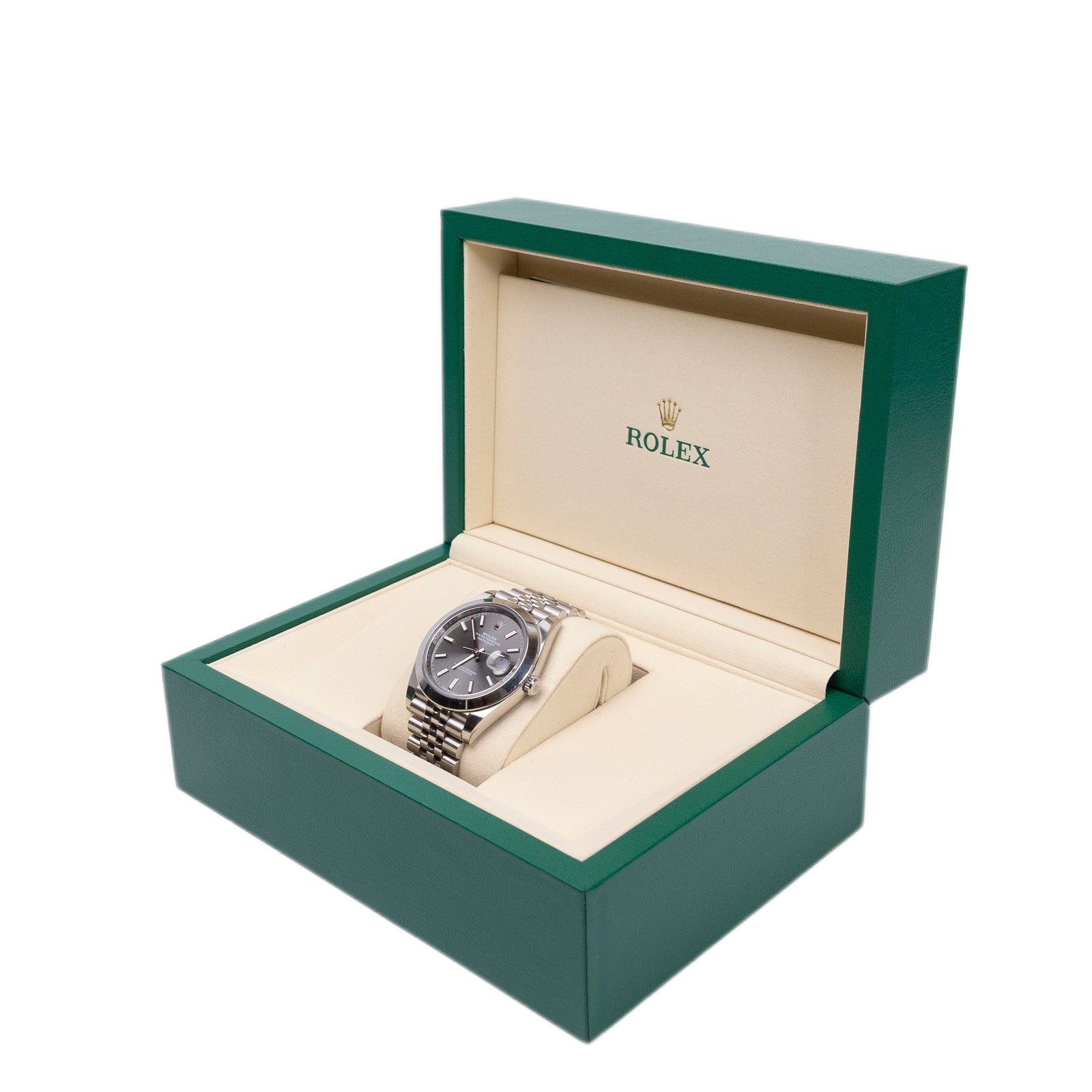 ROLEX DATEJUST 41 REF. 126300 SLATE DIAL SMOOTH BEZEL JUBILEE (2025)