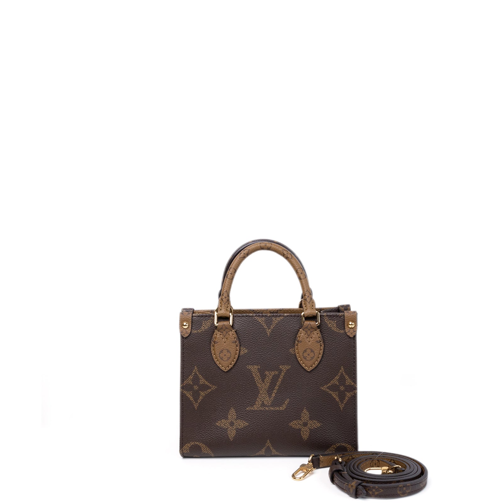LOUIS VUITTON ON THE GO BB BROWN MONOGRAM CANVAS GHW (MICROCHIP)