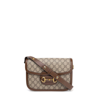 GUCCI HORSEBIT 1955 BAG SUPREME CANVAS BEIGE GHW