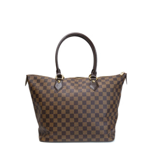 LOUIS VUITTON SALEYA TOTE BAG DAMIER EBENE CANVAS GHW