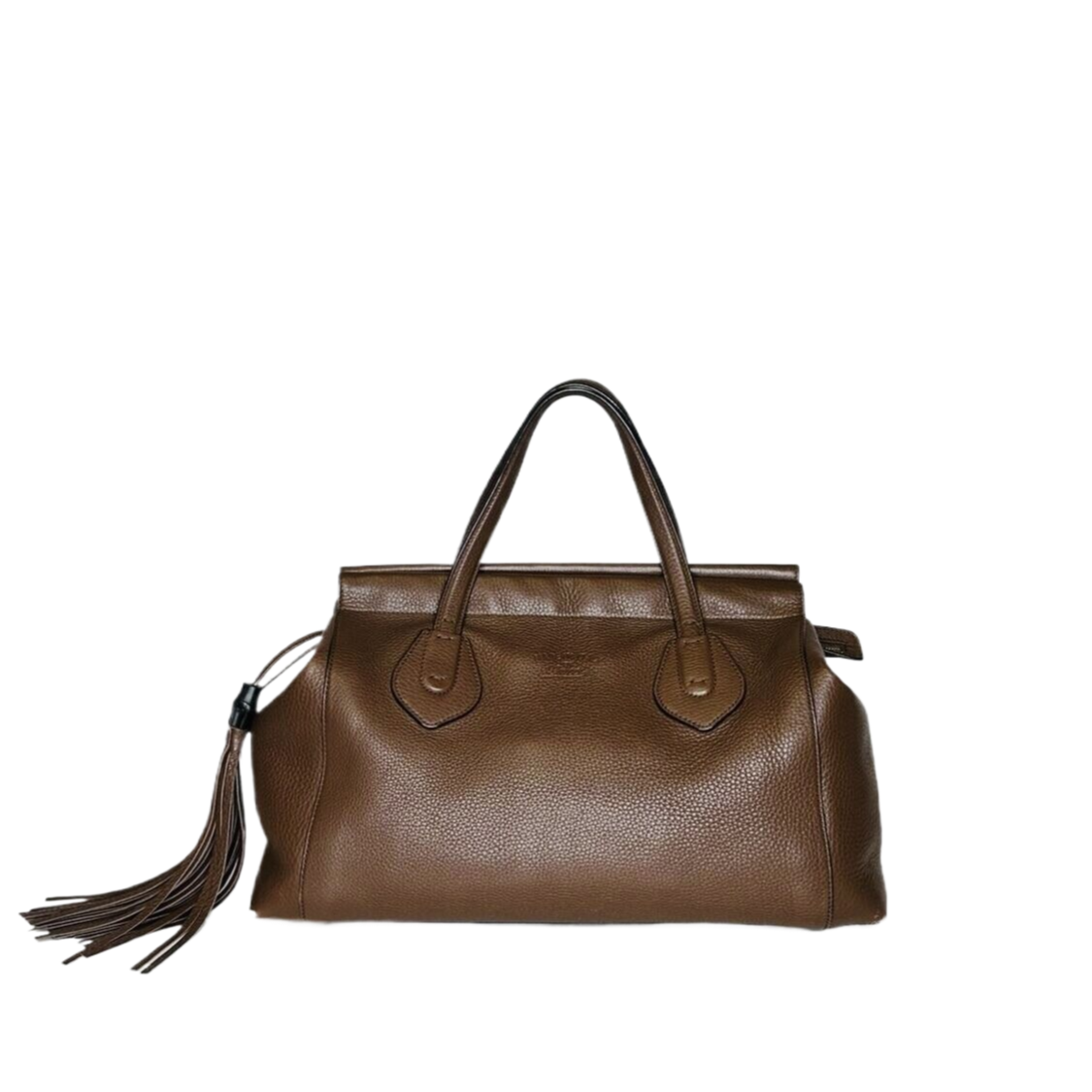 GUCCI LEATHER LARGE LADY TASSEL TOTE BAG