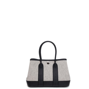 HERMES NEO GARDEN PARTY 23 NEGONDA / CANVAS ECRU / BLACK SHW STAMP G