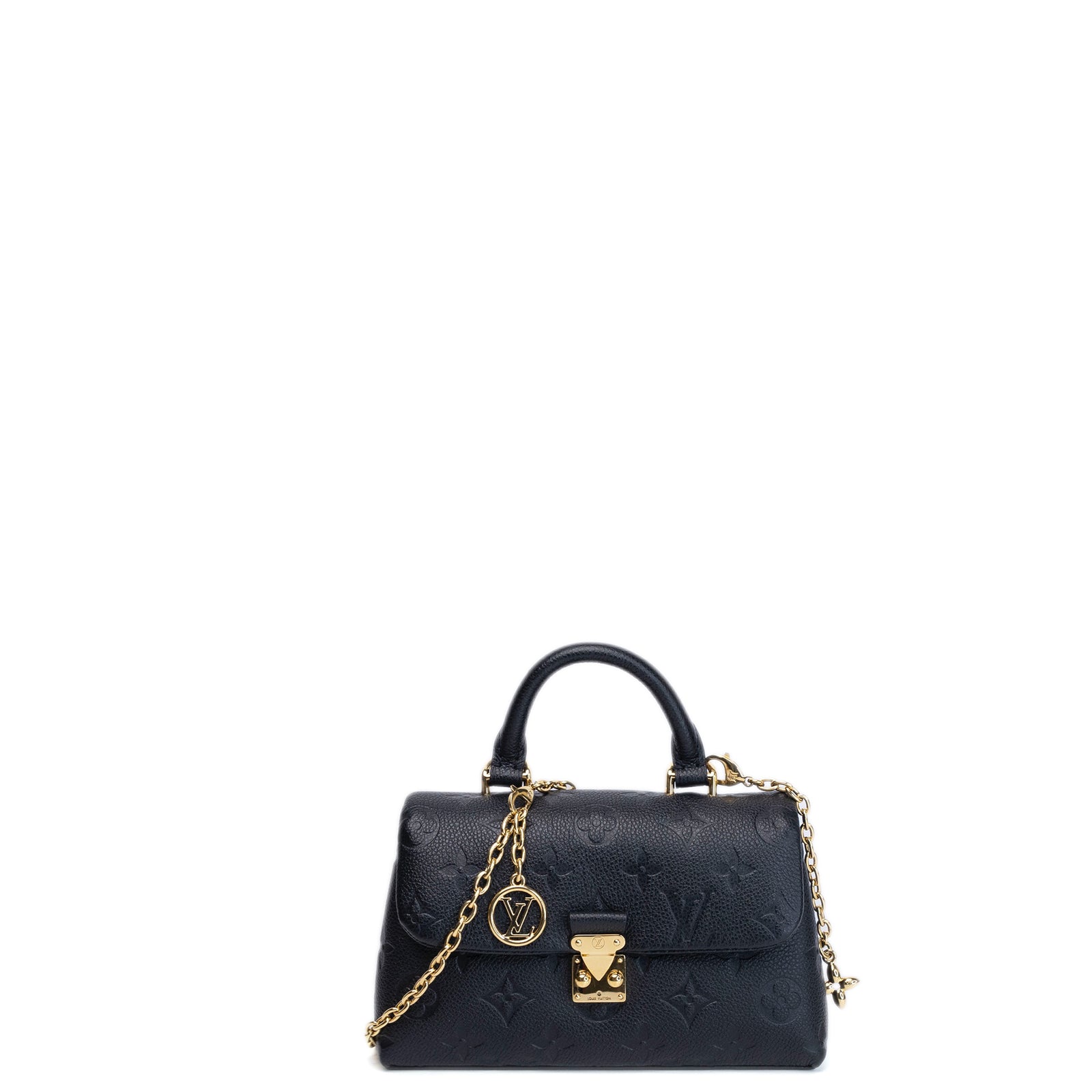 LOUIS VUITTON NANO MADELEINE MONOGRAM EMPREINTE LEATHER BLACK GHW (MICROCHIP)