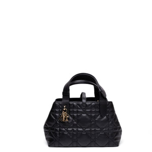 CHRISTIAN DIOR SMALL TOUJOURS TOTE BAG BLACK CALFSKIN LEATHER GHW