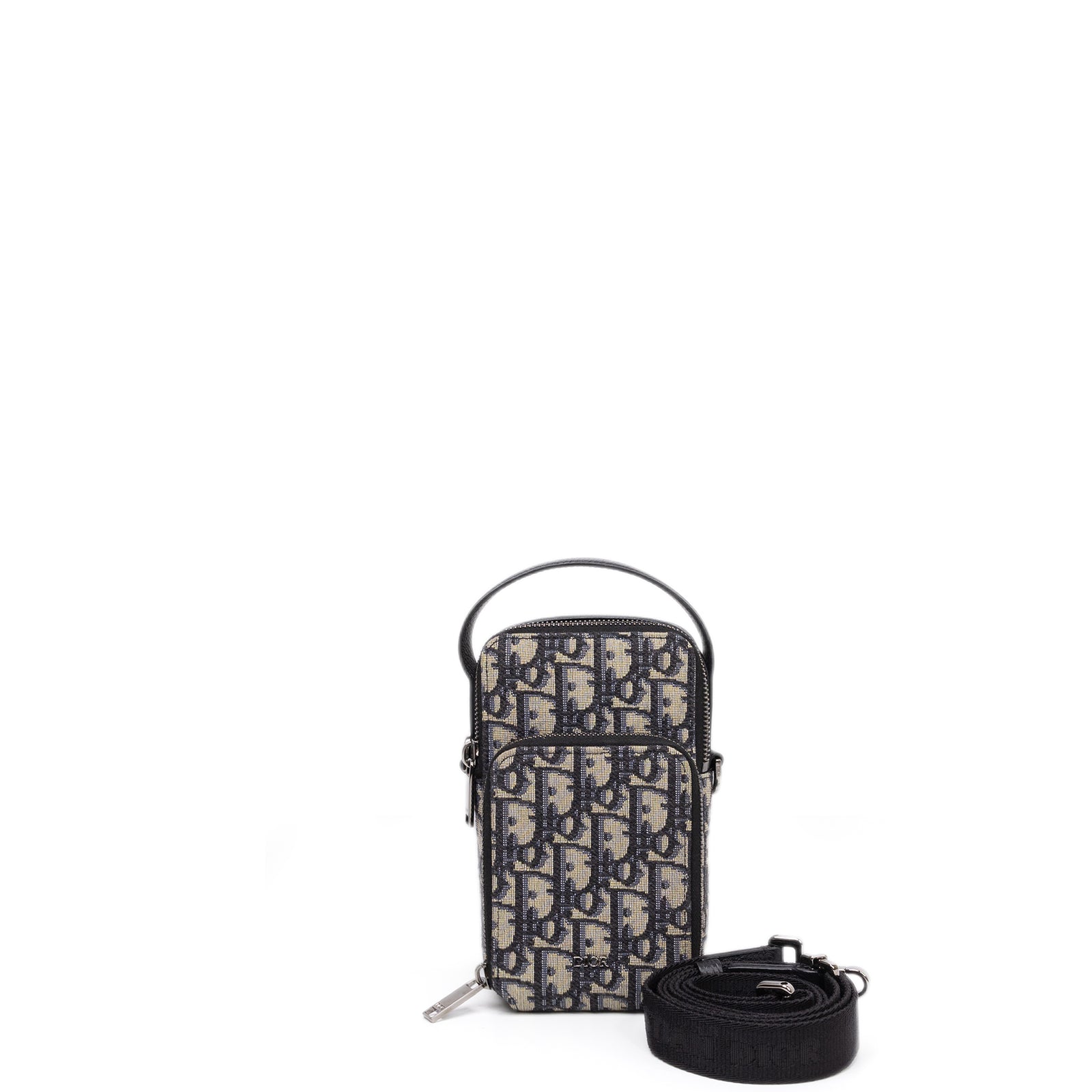 CHRISTIAN DIOR MICRO RIDER POUCH BLUE OBLIQUE CANVAS SHW