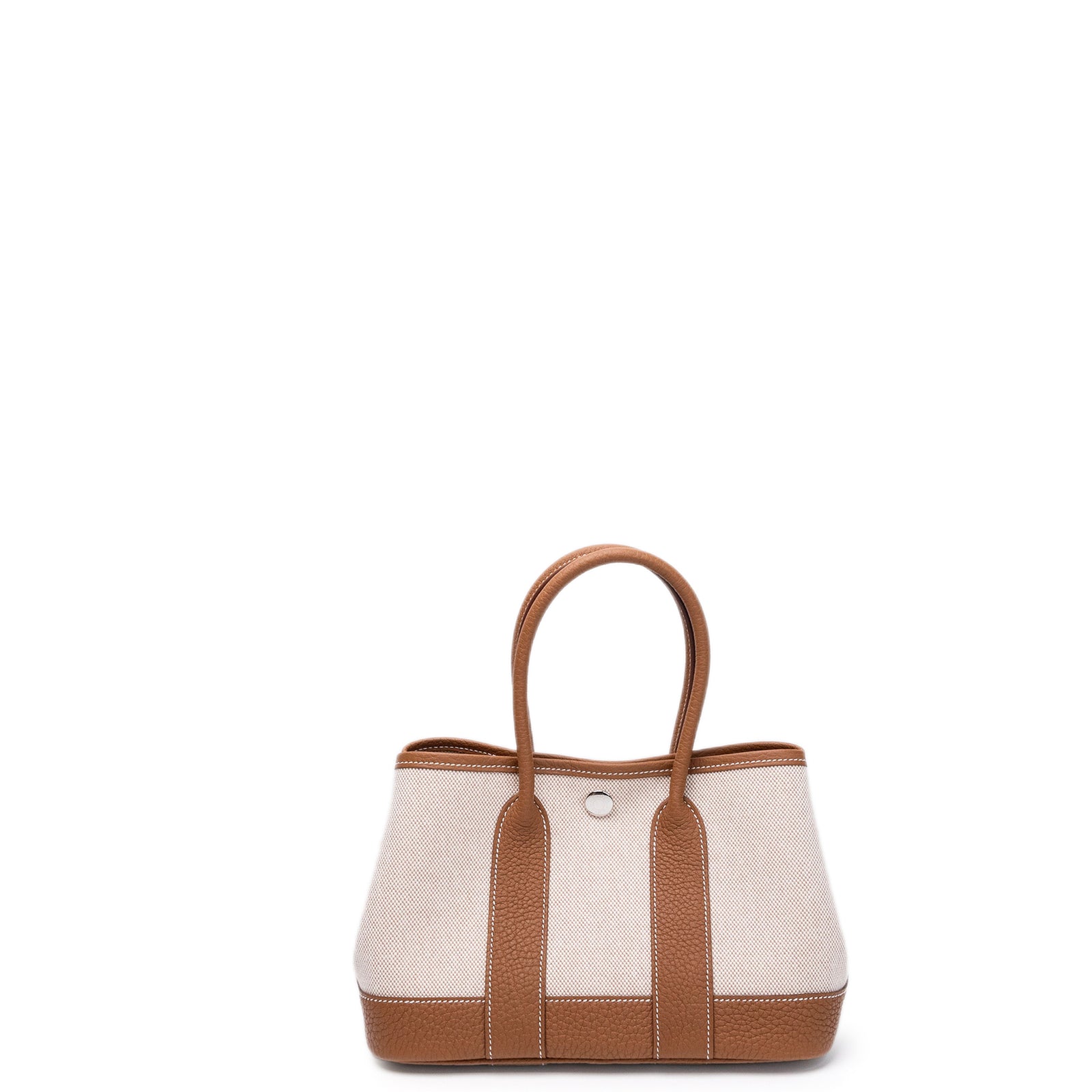 HERMES NEO GARDEN PARTY 23 NEGONDA / CANVAS ECRU / BEIGE / GOLD SHW STAMP G