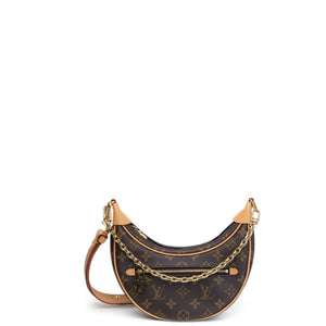 LOUIS VUITTON HALF-MOON LOOP BAGUETTE MONOGRAM CANVAS GHW (MICROSHIP)