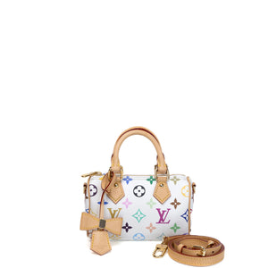 LOUIS VUITTON TAKASHI MURAKAMI NANO SPEEDY MONOGRAM CANVAS / LEATHER WHITE / MULTICOLOUR GHW