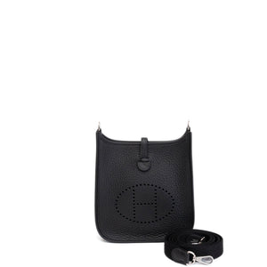 HERMES MINI EVELYNE CLEMENCE BLACK SHW STAMP K