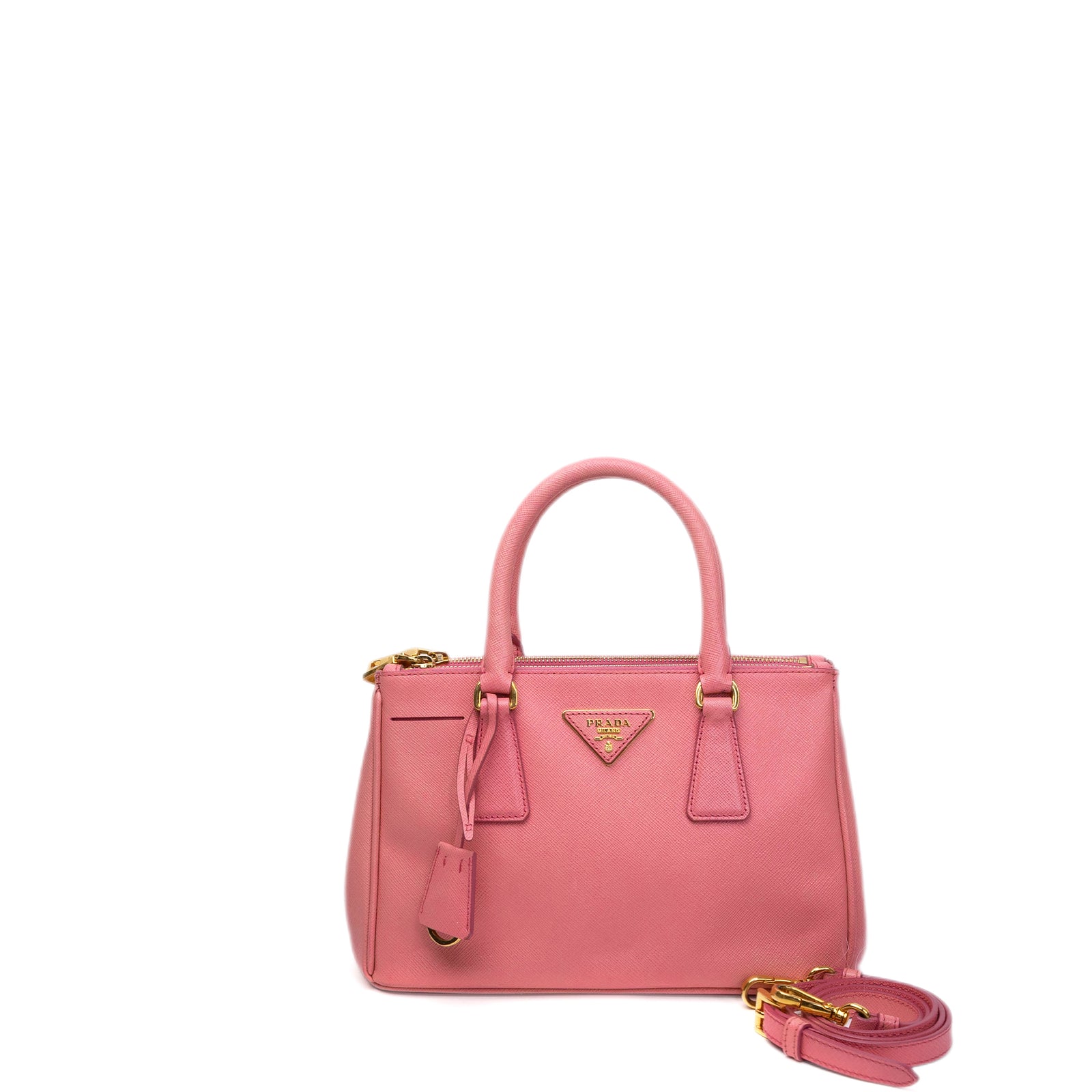 PRADA SAFFIANO SMALL TOTE BAG PINK GHW