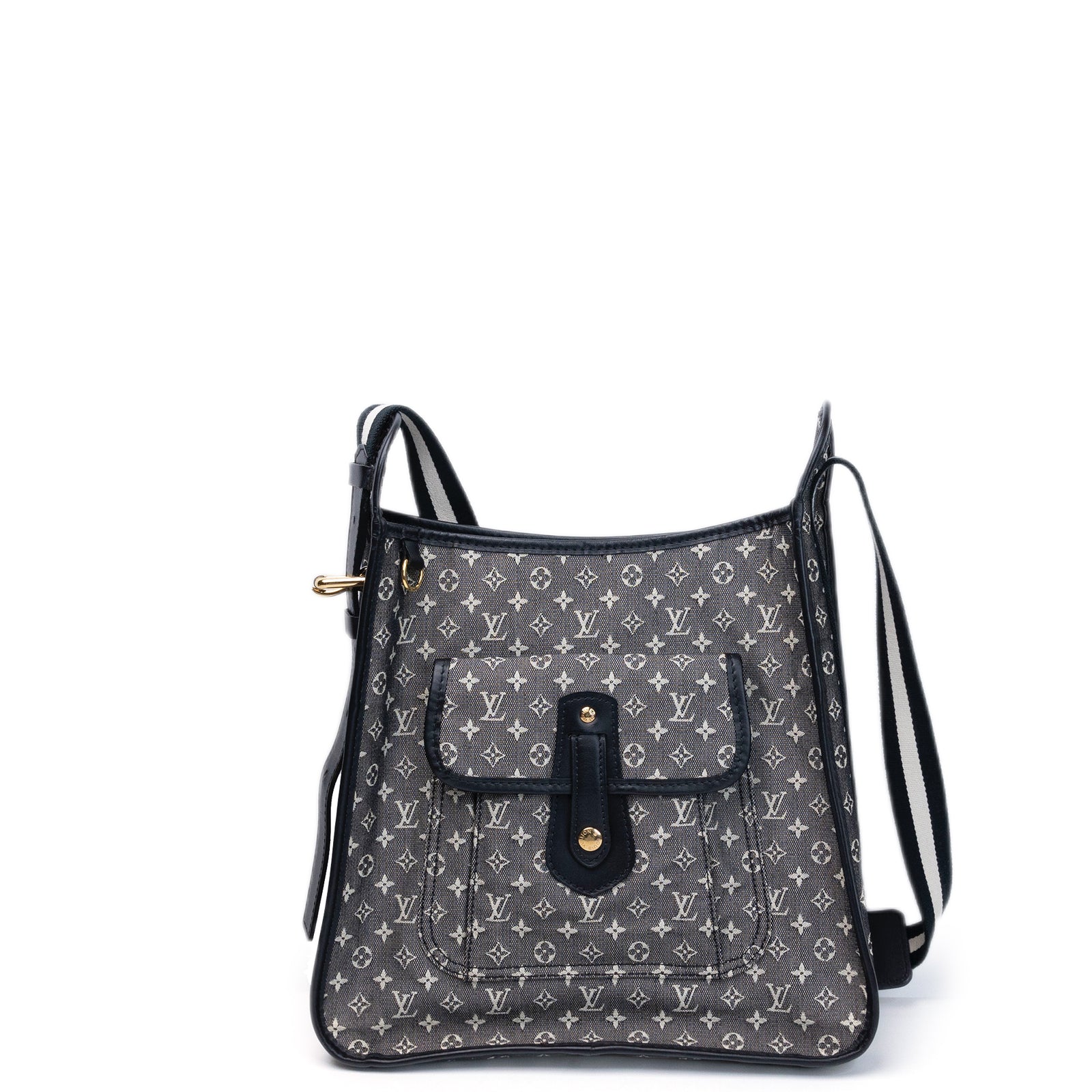 LOUIS VUITTON BESACE MARY KATE BAG BLUE MINI LIN CANVAS GHW