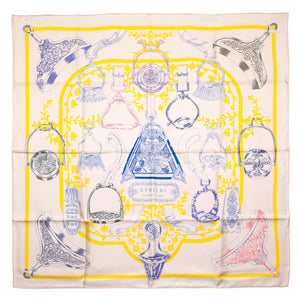 HERMES ETRIERS SILK SCARF 90CM