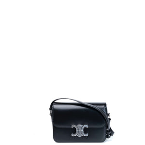 CELINE TEEN TRIOMPHE BAG SHINY CALFSKIN BLACK SHW
